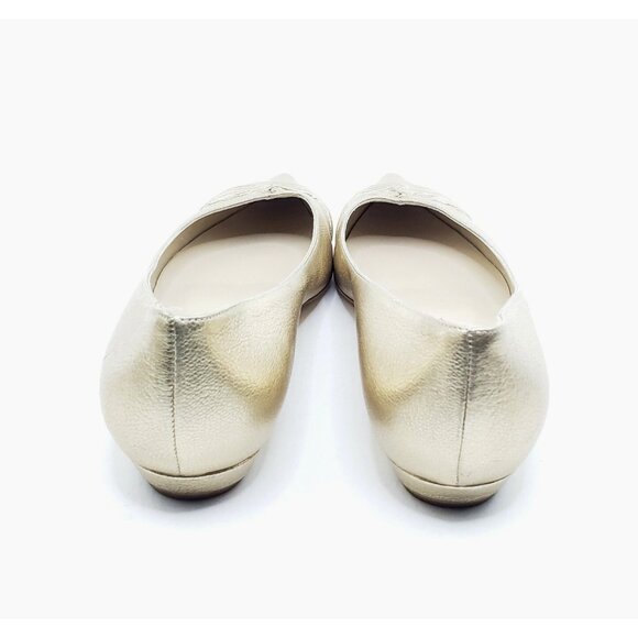 Jimmy Choo Gold Metallic Flats Pointed Toe Womens EUR 38.5 US 8.5 - Picture 4 of 16